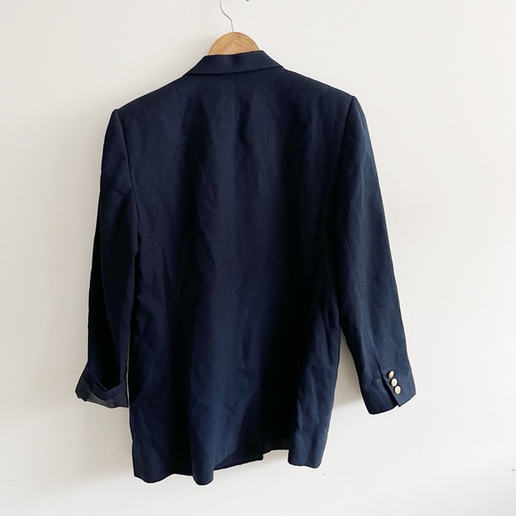 Talbots Navy Blue Wool Coat | Size Large - Picture 3 of 6